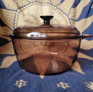 Corning Visionware Amber Pyrex 4.5 Litre Pot